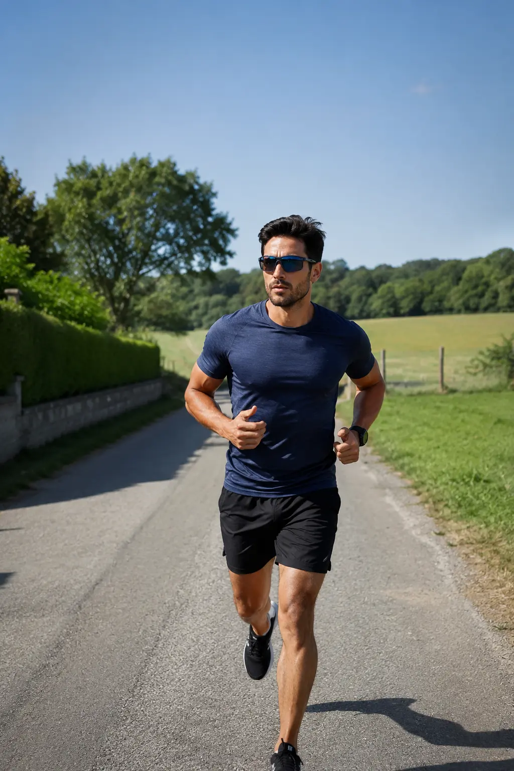 Julien coach sportif, blogueur, en footing dans la campagne !