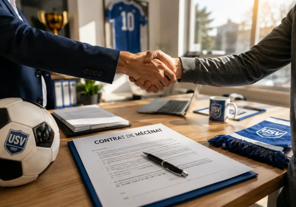 J'ai signé mon premier contrat de mécénat sportif pour mon club de foot