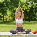 Personnes pratiquant sport et alimentation équilibrée pour réduire le stress