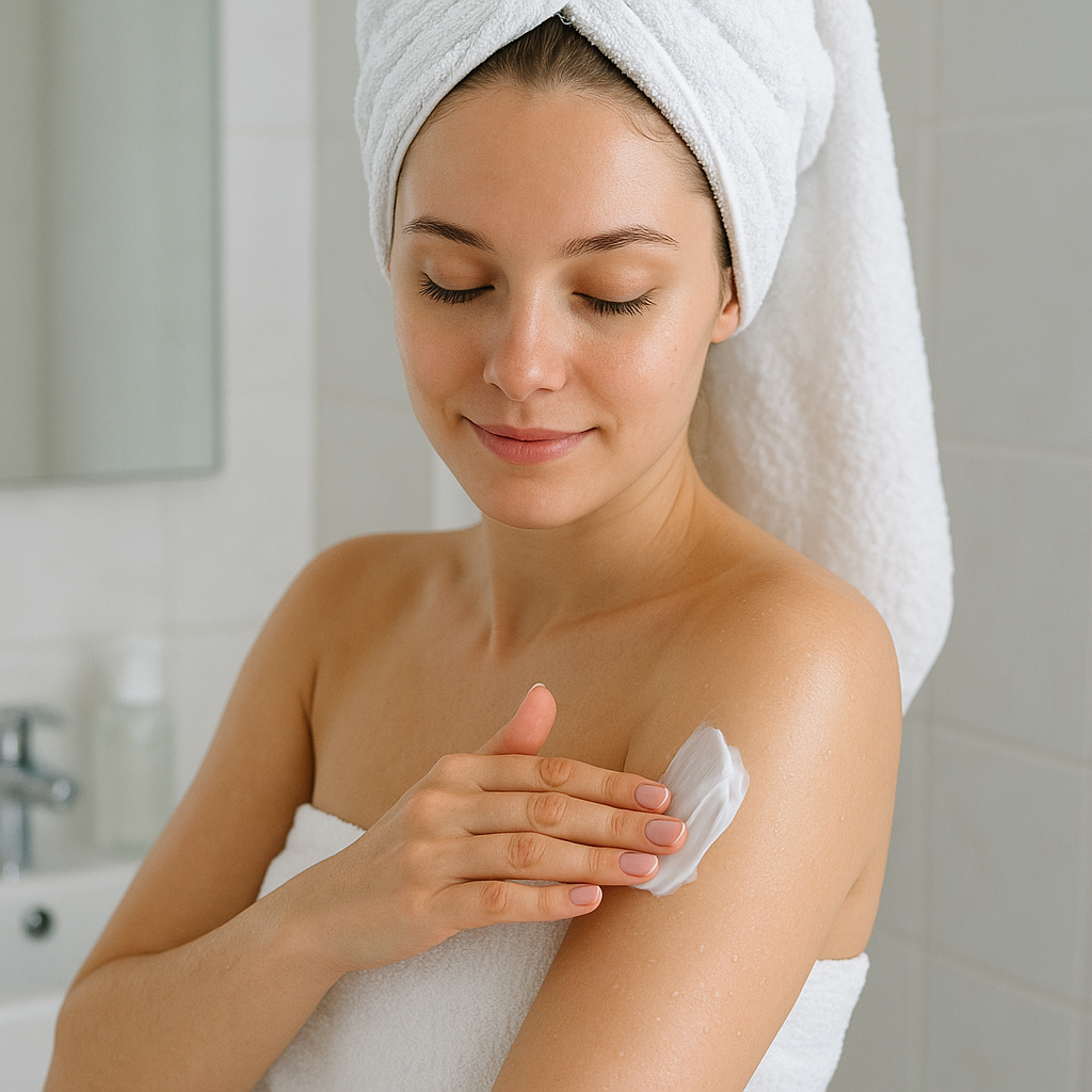 Hydrater la peau après la douche pour préserver la barrière cutanée