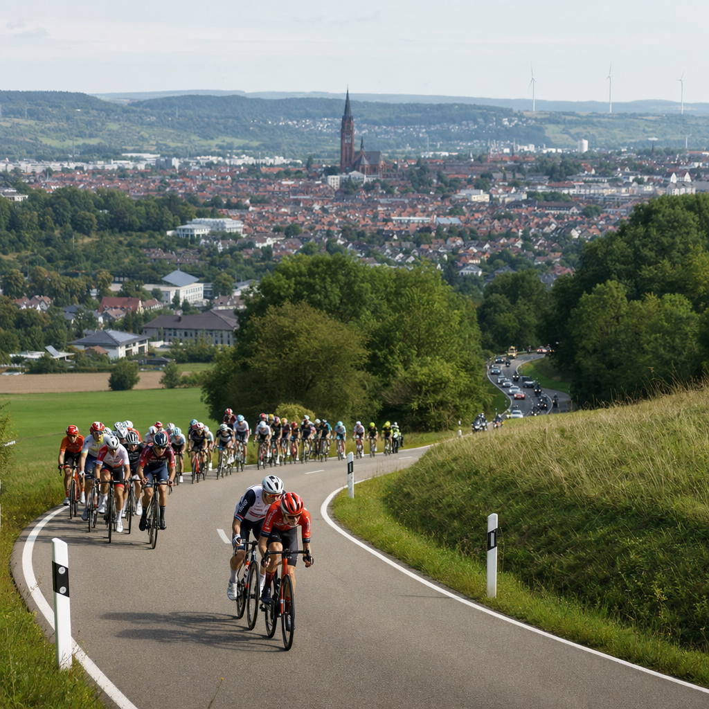 Parcours vallonné de la dernière étape du Tour d’Allemagne 2026 à Heilbronn